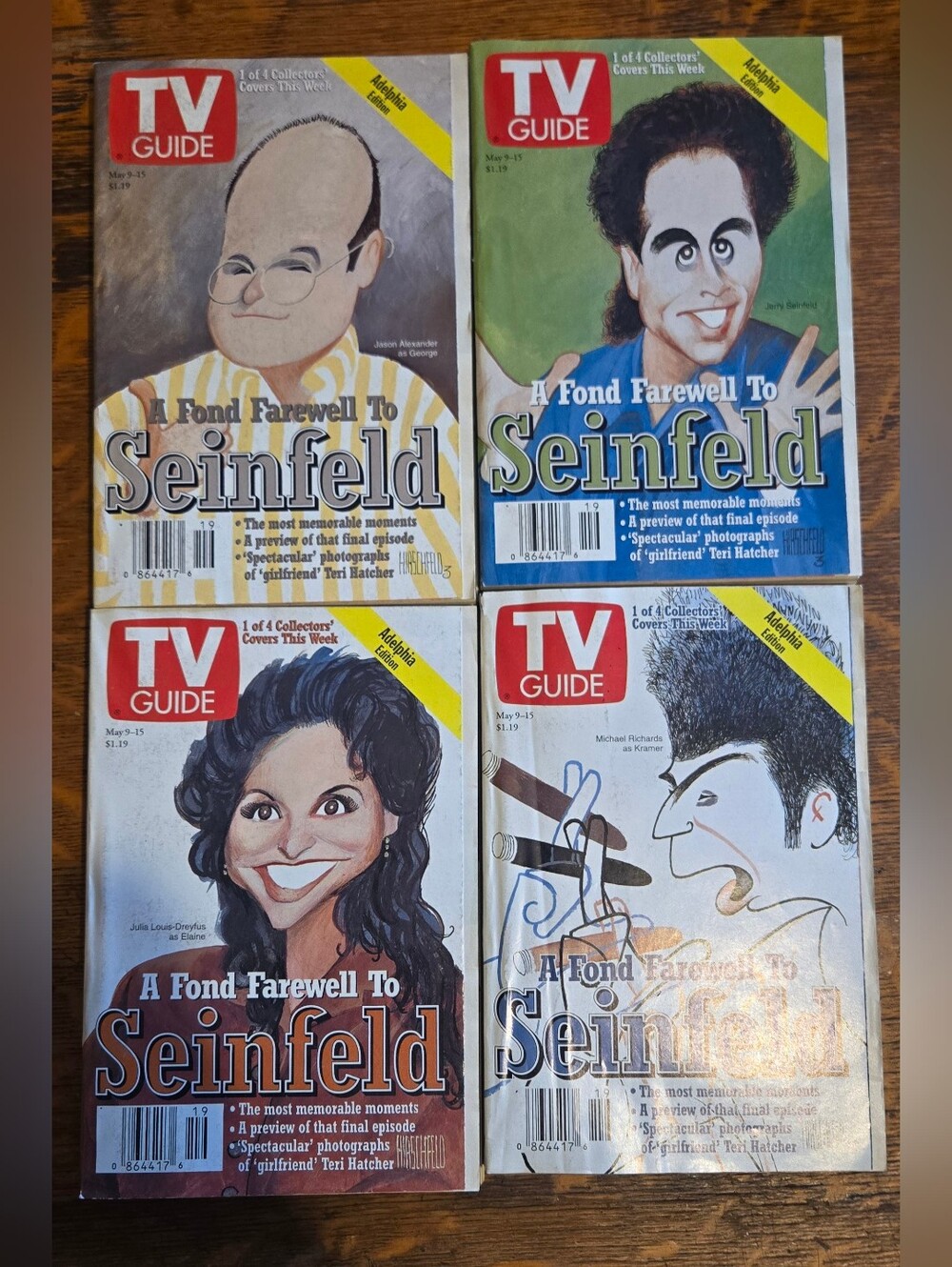 TV Guide Collectors - A Fond Farewell to Seinfeld (Set of 4)